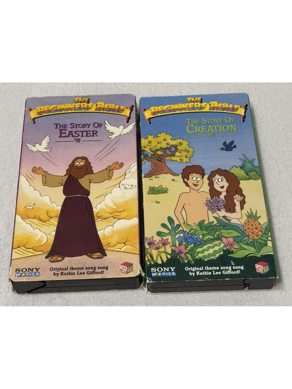 The Beginners Bible Story of Creation, Story of Easter VHS Video Cartoon (1996)